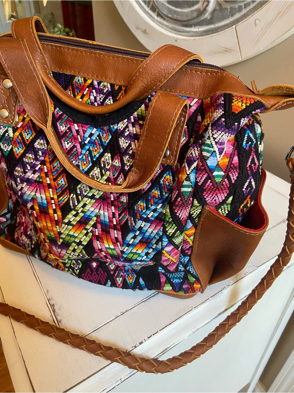 Nena & Co. Multicolor Woven Shoulder/Crossbody Bag - Picture 2 of 10